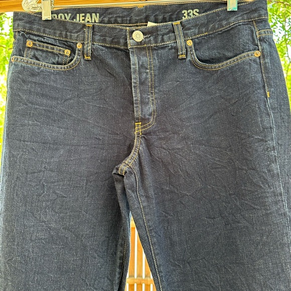 J. Crew NWT Boy Boyfriend Cropped Ankle Jeans size 33 Short Dark Blue - Picture 15 of 16